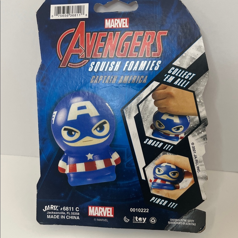 5 set Marvel Avengers Squish Foamies - Blue Captain America & Green Hulk - Picture 4 of 5